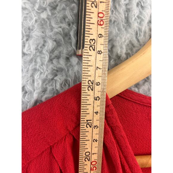 Madewell Women’s Drapey Open-Front Blouse – Red – Size XXL - Picture 6 of 8